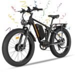 Dual Motor 2000W Electric Bike for Adults, 48V 22.4Ah 35MPH 60Miles Long Range E-Bike, 26"*4.0 Fat Tire Off Road Snow Mountain Ebike, Dual Hydraulic Disc Brake E-Bikes 7 Speed