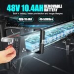 ANCHEER Folding Electric Bike for Adults, Electric Bicycle with 500W Brushless Motor(Peak 800W), 48V/499Wh Hidden Battery, Up to 55 Miles, 20"*4.0 Fat Tire Ebike, 7 Speed Gear - Image 2