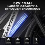 Electric Bike for Adults,1500W/750W,52V 21/19Ah 32-37MPH, 30-60Miles Range 26”Fat Tire Electric Bike Beach Snow Mountain Bike, Dual Hydraulic Disc Brakes Electric Bike Full Suspension - Image 3