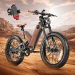 eAhora P5 II [2024 Upgraded] Electric Bike Peak 1700W Electric Mountain Bike 48V 20Ah Removable Battery 24 * 4.0 Fat Tire Electric Bike 32MPH Full Suspension Ebike Programmable Display