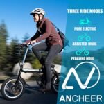 ANCHEER Folding Electric Bicycles, 16-inch Electric Bike with 8Ah Removable Battery, 15-30 Miles Range Power-Assist City Ebikes for Adults - Image 2