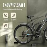 29” Electric Bike for Adults 48V 17.5AH 840WH Battery, 750W Peak 1000W 34MPH Electric Mountain Bike, 70 Miles Ebike 21-Speed Gears, IP7 Waterproof Electric Bicycle E Bike for Commuter - Image 3