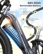 Electric Bike for Adults 960W, 48V 20AH Battery Electric Bicycles, 26" x 4" Fat Tire Full Suspension Step-Thru Ebike, 28MPH Electric Mountain Bike, 7 Speed, 80Miles Range-Boxer ST - Image 6