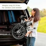 Auloor X6 Folding Electric Bike for Adults - 500W(Peak 750W) Motor, 48V 10.4Ah Battery, 21Mph Ebike, 20"x2.4" Fat Tires, Shock Absorber, Lightweight - Ideal for Commuting, Unisex E-Bike - Image 6