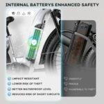 Electric Bike for Adults, 26" x 4.0 Fat Tire Ebike, 1100W Peak Motor Torque Sensor Electric Mountain Bike, 32MPH Electric Bicycle with 52V 20AH Battery, 7 Speed, Hydraulic Brake, UL Certified - Image 3