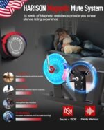 HARISON Magnetic Recumbent Exercise Bike with Arm Exerciser, Recumbent bikes for Adult and Seniors, Recumbent Exercise bike for Home 400 lbs Capacity (XXL) - Image 2