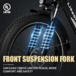 Likebike Electric Mountain Bike,26" Fat Tire Electric Bike for Adults Peak 720W, 48V 13Ah Battery,UL 2849 Certified,Step Thru Ebike,Off Road E-bike 25MPH 7-Speed and Front Suspension Electric bicycles - Image 5