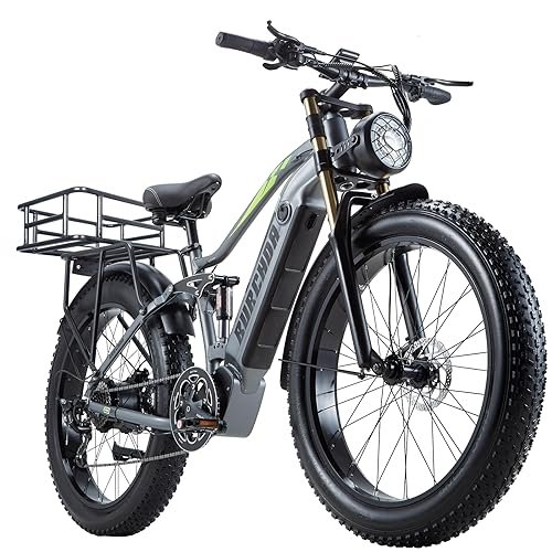 Version 1.0.0 Electric Bike for Adults 1000W 30MPH Ebike - 48V 20AH Electric Bicycle Dirt Mountain Bike Motor, Long Range e-Bike (Rx80 1000w 48v 20ah Gray) - Image 1
