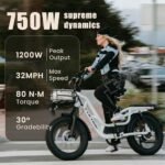 Fucare Libra 1200W Peak Electric Bike for Adults 32MPH 48V 20Ah (Rated 19.2AH) LG Battery EBike, Full Suspension 20"×4.0" Fat Tire 750w Electric Bicycles - Image 3