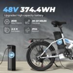 VARUN Electric Bike - Peak 750W Folding Ebike for Adults Up to 40 Miles 20MPH, 48V Removable Lithium-Battery, Stylish 20" Foldable Electric Bicycle Commuter for Women & Men - Image 3