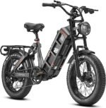 eAhora Juliet Electric Bike for Adults,1000W 60AH Electric Bike 20 "Fat Tire Long Range Full Suspension Color Display Mountain Bike for Longer Trip Commute