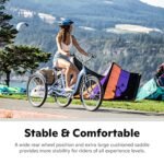 Schwinn Meridian Adult Tricycle Bike, Three Wheel Beach Cruiser, 24 & 26-Inch Wheels, Low Step-Through Aluminum Frame, Adjustable Handlebars, Large Cruiser Seat, Rear Folding Basket - Image 3