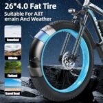 1000W Electric Bike for Adult 26"x 4" Fat Tire Ebike Snow Beach All Terrain Electric Mountain Bike 48V 13AH Removable Battery 28MPH Electric Bicycles Adults - Image 2