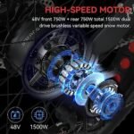 Electric Bike for Adults Mountain Bike Ebike with 2500W/1200W Peak Power Dual/Single Motor 48V 25AH Removable Lithium Battery 26''x4.0'' Spoke Fat Tire Electric Bike - Image 5