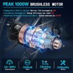 Kingbull Electric Bike, Peak 1000W Motor 48V 17.5Ah Electric Bike for Adults, 28MPH 60Miles Range Commuter Electric Bicycle, 26"x 4.0" Mountain Bicycle - Image 2