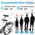 KBO Breeze Electric Bike, 500W Ebike 48V 16Ah Removable Battery 55MI Range, 300LBS Payload, 27.5"x2.4" Commuter Ebikes for Adults, 25MPH, Shimano 7 Speed System, 5H Fast Charge - Image 5