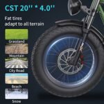 Freego Electric Dirt Bike for Adults, 28MPH&30Mile, 1000W/48V/12.5Ah, 20x4 Fat Tires Off Road Electric Bicycle Full Hydraulic Brake, Low Seat, Designed for Short Riders, Teens/Women 4‘11‘’-5’8‘’ - Image 3