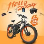 Da06 Electric Bike for Adults,Dual Motor Ebike AWD 2000W,21-Speed 35MPH Mountain Snow Ebike with Removable 52V 23AH Battery,26" x 4.0 Fat Tire E-Bike with High-Capacity Cycling Pannier Bag - Image 2