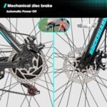 HILAND Rockshark Electric Bike for Adults, 27.5 inch Electric Mountain Bicycle with 10.4Ah Removable Battery, 350W 36V Motor, 21 speeds 20MPH Ebike for Men - Image 6