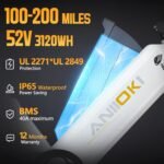 ANIIOKI eBike,AQ177 PRO MAX Electric Bike,48/52V 60Ah Electric Commuting Bike,200Miles Long Range, Peak 1200W Power Ebike, Electric Bicycle for Adults - Image 2