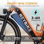 Heybike Cityrun Electric Bike, 1000W Motor Peak City Cruiser Ebike, 48V 15Ah(720Wh) Battery, 60 Miles, Step-Thru Electric Bicycle with APP Control, 3H Fast Charging, Commuter Electric Bike for Adults - Image 3