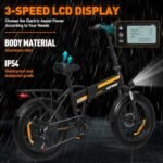 Electric Bike for Adults 20" x4.0 Fat Tire Electric Bicycle with 750W Motor, Foldable Ebkie with 48V 12AH Removable Battery E Bike Long Range 20-55mile with 7 Gears, UL2849 Certified - Image 5