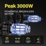 Electric Bike for Adult, Peak 3000W Dual Motor Ebikes, 23Ah/48V Electric Bike 36MPH Fastest Ebike, 90 Miles Electric Bicycle, 26x4.0 Fat Tire E Bikes for Men, Dual Hydraulic Disc Brake, 7 Speed Gears - Image 2