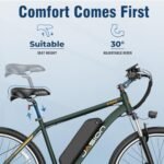 Jasion Electric Bike for Adults - 480 WH Removable Battery, 750 W Peak Motor, 20 MPH Max Speed, Commuting Ebike with LCD Display, 7-Speed E Bicycle with Dual Disc Brakes 27.5 Inch Tires - Image 7