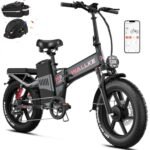 W Wallke Folding Electric Bike for Adults, 2000W Dual Motor, 48V 40Ah/60Ah Long Range Ebike, 20 inch Fat Tire Electric Bicycles for Delivery/Full Suspension/34MPH/AWD E-bike
