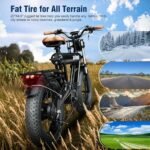 Electric Bike for Adults - 1300W 20" Fat Tires EBike, 960Wh Removable Battery Bicycle, with Dual Suspension & Hydraulic Brakes Motorcycle, 7-Speed, 32MPH, Pioneer - Image 5