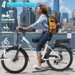 ANCHEER Electric Bike for Adults, 500W Peak Motor Step-Thru Cruiser Bike with 48V/10.4AH Battery, 3.5H Fast Charge, Up to 60 Miles, 7-Speed, 26" City Commuter Ebike for Adults - Image 2