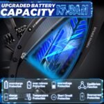 ECOTRIC Powerful Electric Bike 1000W Motor 17.6AH/48V Battery 26" x 4.8" Fat Tire Ebike with Suspension Fork Aluminum Frame Mountain Bike Beach E-Bike Snow Bicycle for Adults - Image 3