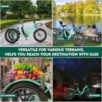 ABORON Electric Tricycle for Adults, Aluminum 20" E-Trike, 500W Power 48V 14.5Ah Lithium Battery UL Certified, Front Suspension 3 Wheels Ebike, Front Basket - Image 3