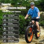Da06 Electric Bike for Adults,Dual Motor Ebike AWD 2000W,21-Speed 35MPH Mountain Snow Ebike with Removable 52V 23AH Battery,26" x 4.0 Fat Tire E-Bike with High-Capacity Cycling Pannier Bag - Image 4