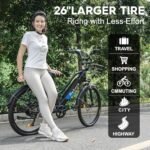 Electric Bike for Adults, 30 mph City Ebikes for Adults with Basket, 750W 1200W Peak Ebikes for Women 7 Speed, Adult Electric Bicycle with 48V 10.5Ah Removable Battery 26" Mountain E Bike - Image 4