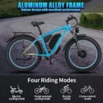 1000w Electric Bike Ebikes for Adults Electric Bike for Adults 48v 17.5ah Removable Battery 28MPH Electric Mountain Bike 21 Speed 26" Fat Tire Ebike Lockable Suspension Fork & Hydraulic Brakes - Image 4