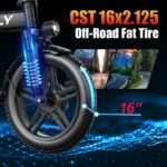 Toofly Electric Bike for Adult, Peak 1000W Foldable Ebike Up to 30MPH & 35 Miles (Throttle), 48V 20Ah Removable Battery, 16" Tires Folding E Bike Adults Electric Bicycle for Commuter Travel (Black) - Image 4