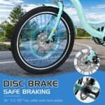 DoCred Electric Tricycle for Adults, 7 Speeds 3 Wheel Electric Bike with 36V Removable Battery for Men Women Senior, 350W Adult Electric Cruiser Tricycle Trike with Large Basket - Image 3