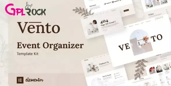 Vento – Event Organizer Elementor Template Kit