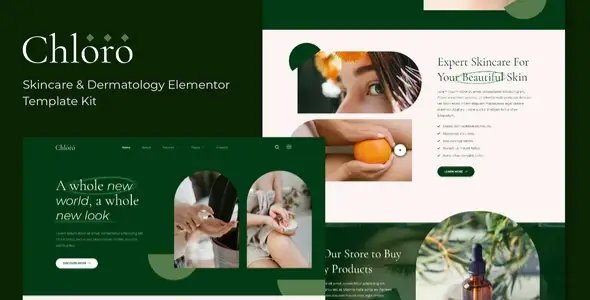 Chloro – Skincare & Dermatology Elementor Template Kit